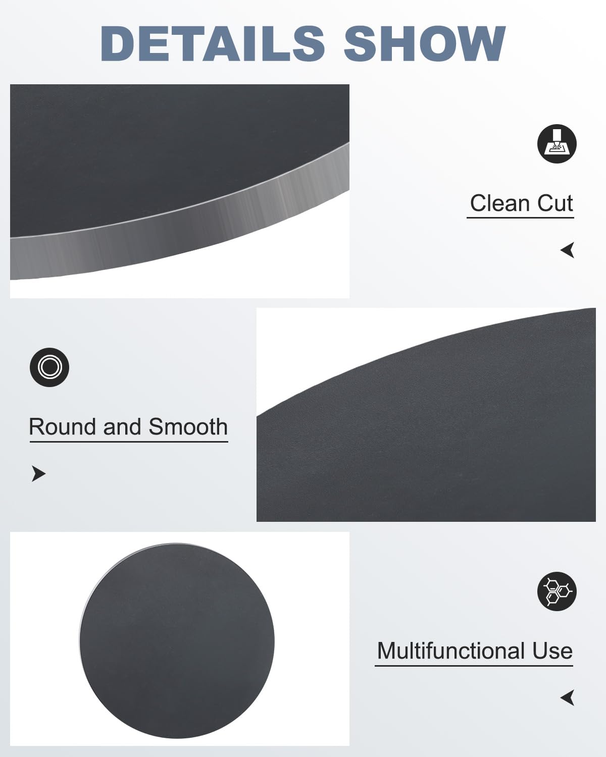 Hot Rolled Steel Plate 1/4" x 12" Diameter Circle Weldable A36 Steel Sheet | WENHUALI Round Smooth, Burr-free Edges
