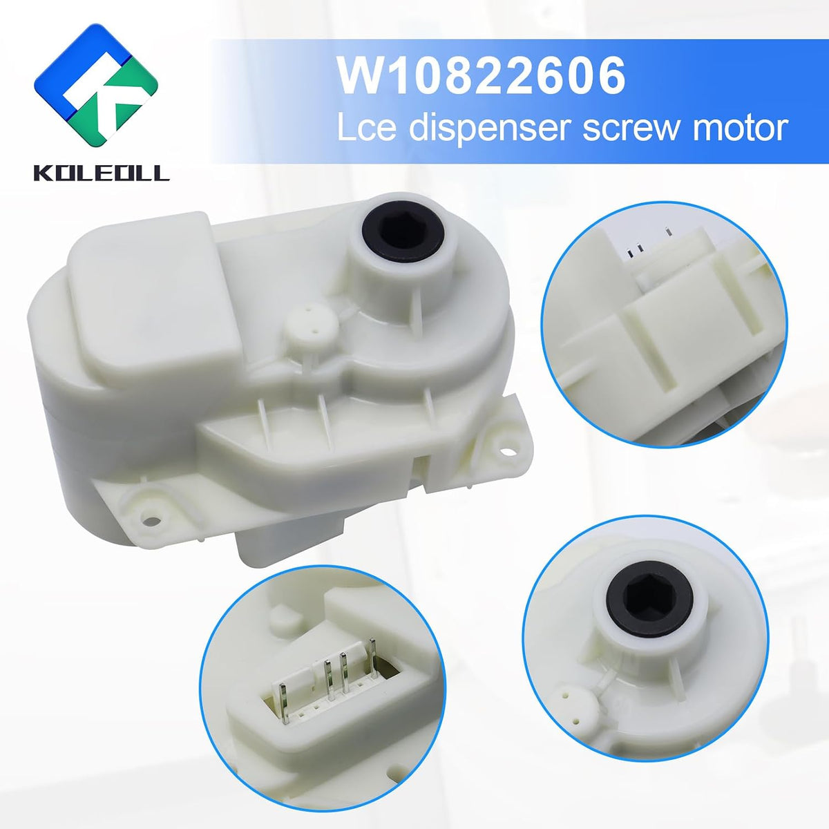 W10822606 Ice Dispenser Auger Motor Compatible with Whirlpool Refrigerator