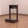 Prayer Bench Kneeler Wooden Prayer Kneeler with Shelf and Cushion Church Pulpit Kneeling Chair Lectern Stand with