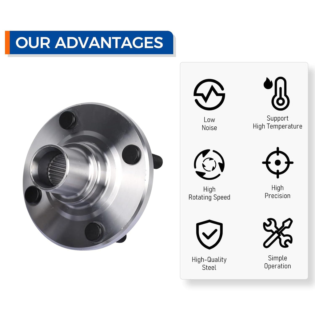 PAROD 518507 Front Wheel Hub and Bearing Assembly Compatible with 1994-2002 Toyota Corolla, 1988-1993 Corolla, 1998-2002 Chevy Prizm, 1993-1997 Geo Prizm 4 Lugs