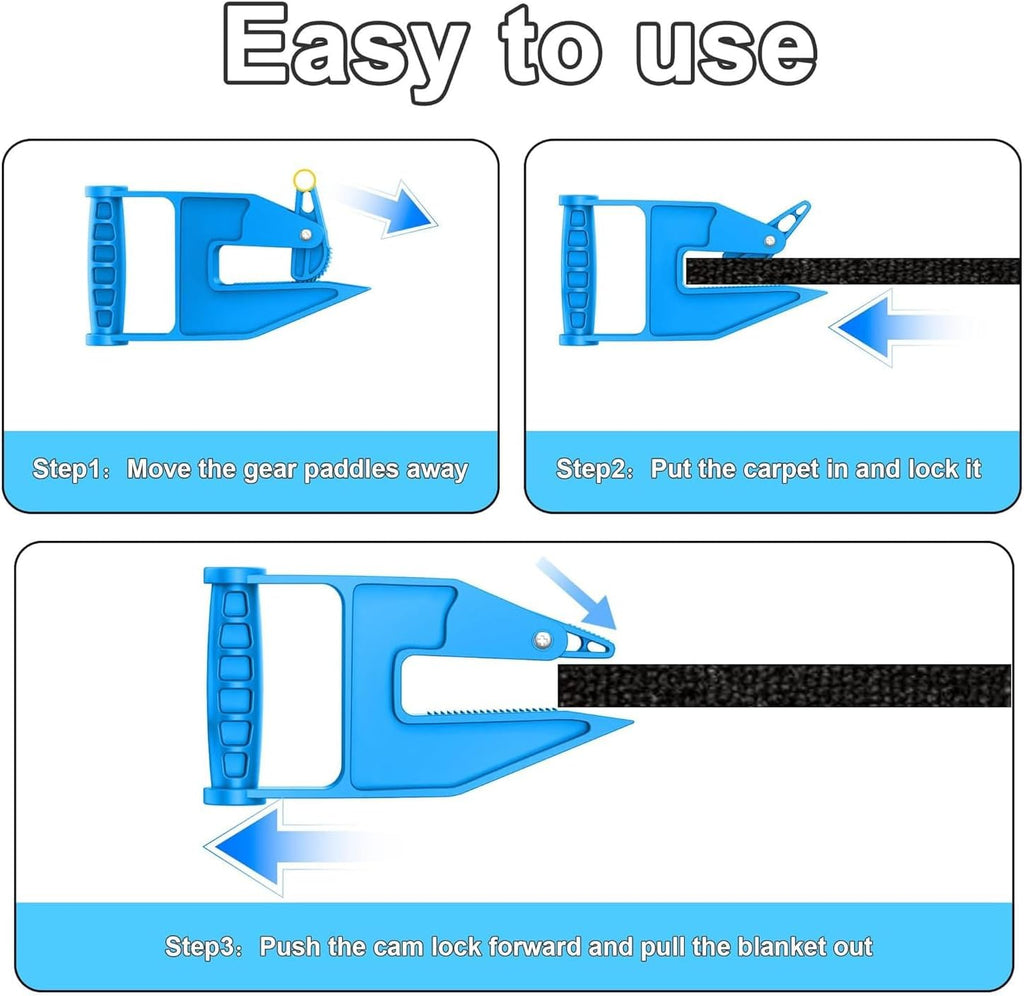 2-Pack Heavy Duty Mat Grippers – Stall Mat Movers for Horse Barn, Gym, Trailer & Rubber Flooring – Ergonomic Mat