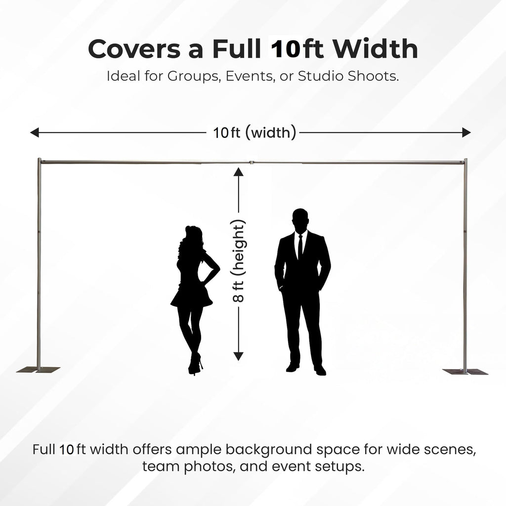 Premier Portable Pipe and Drape Backdrop Kit 8ft x 10ft (Black)