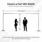 Premier Portable Pipe and Drape Backdrop Kit 8ft x 10ft (Black)