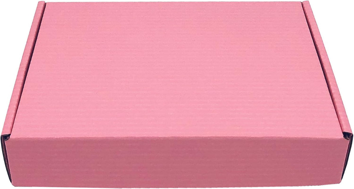 Small Shipping Boxes 8x5.5x1.6 Inch, Pink Cardboard Box Mailers 25 Pack