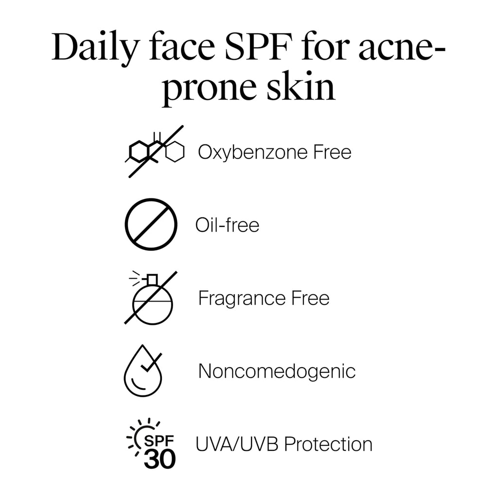Neutrogena Clear Face Sunscreen for Acne-Prone Skin SPF 30, Broad Spectrum Facial Sunscreen Lotion, Lightweight, Non