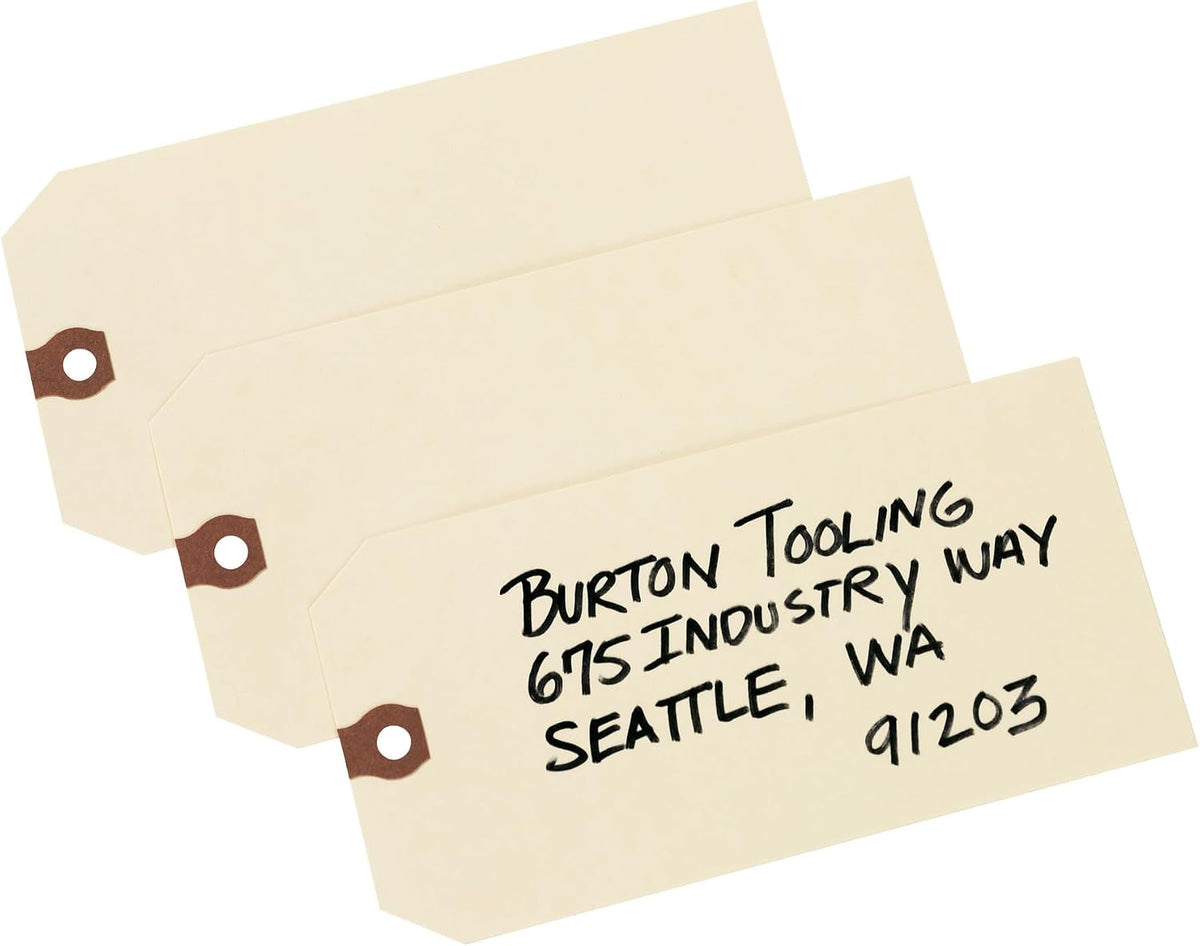 Unstrung Shipping Tags, 11.5 pt. Stock, 5-1/4" x 2-5/8", 1,000 Manila Hang Tags (12306)