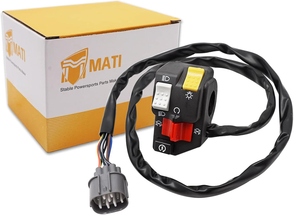 M MATI Handlebar Control Switch Button Start Kill Stop Headlight for Honda Foreman 500 2005-2006 35200-HP0-A01