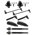 TRQ Front Steering & Suspension Kit Ball Joint Steering Rack & Pinion