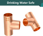 30-Pack Niikappu Copper Tee Fitting 1/2" C(COPPER010-30)
