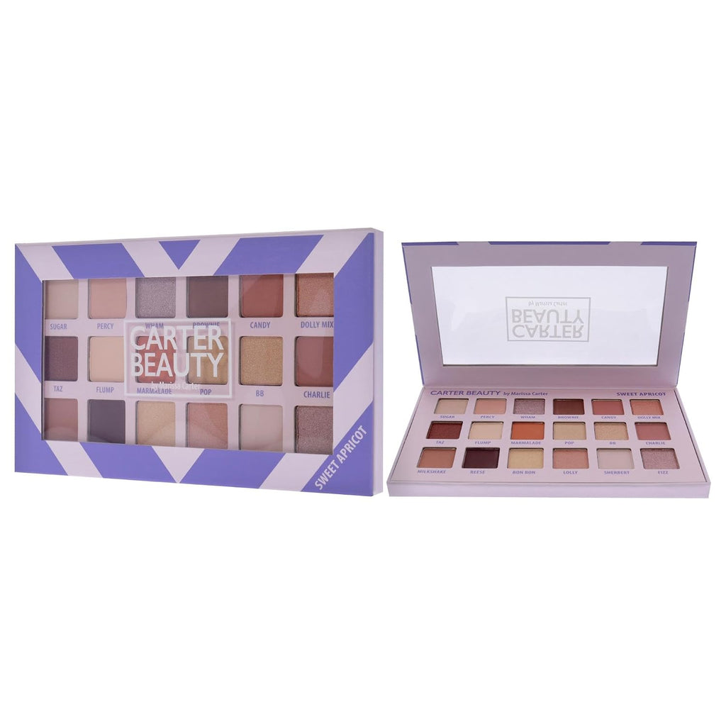 18 Shade Palette - Sweet Apricot Eyeshadow For Women - Ultimate Romantic Shadow Collection For Warm Eye Looks