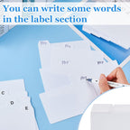 50 Pcs Index Card Dividers 3 x 5 Inch Index Card Dividers with Cards Guides with 2 Pcs A-Z Alphabet Number Stickers