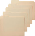 Sturdy File Folders with Reinforced Tabs for Filing and Organization, 1/3-Cut Tab, Assorted Positions, Letter Size