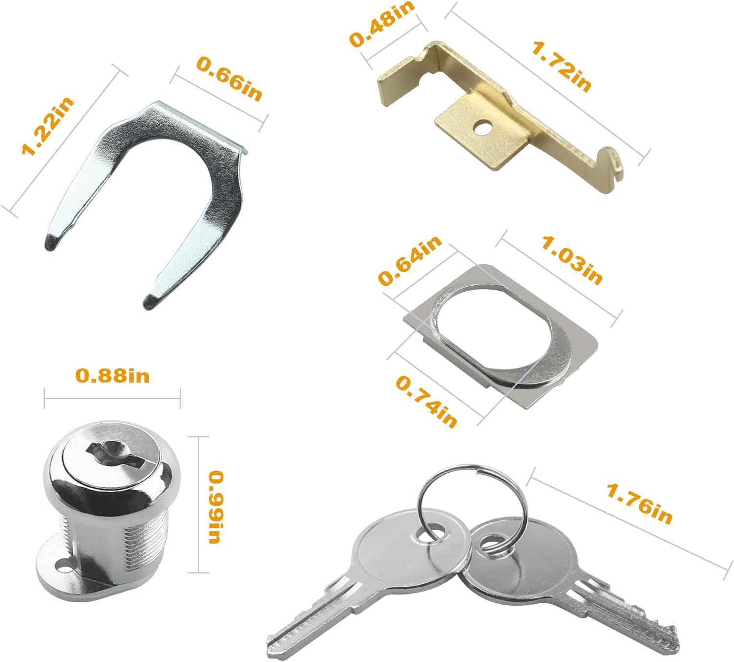 File Cabinet Lock Replacement Kit for HON F24 & F28(2185) | Vertical Filing Cabinet Lock Kit Keyed Different