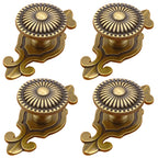 Brass Cabinet Knobs, Vintage Retro Mushroom Drawer Knobs with Backplate, Dresser Pull Handles for