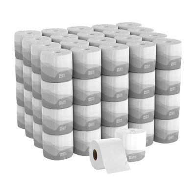Pacific Blue Basic 2-Ply Embossed Toilet Paper,19880/01, 550 Sheets Per Roll, 80 Rolls Per Case