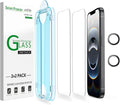 Auto-Alignment OneTouch for iPhone 17e / iPhone 16e [6.1''] Screen Protector + Camera Lens Protector, Tempered Glass