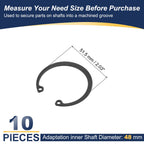 PATIKIL 10Pcs Internal Retaining Rings 48mm C-Clip Snap Ring 65Mn Steel