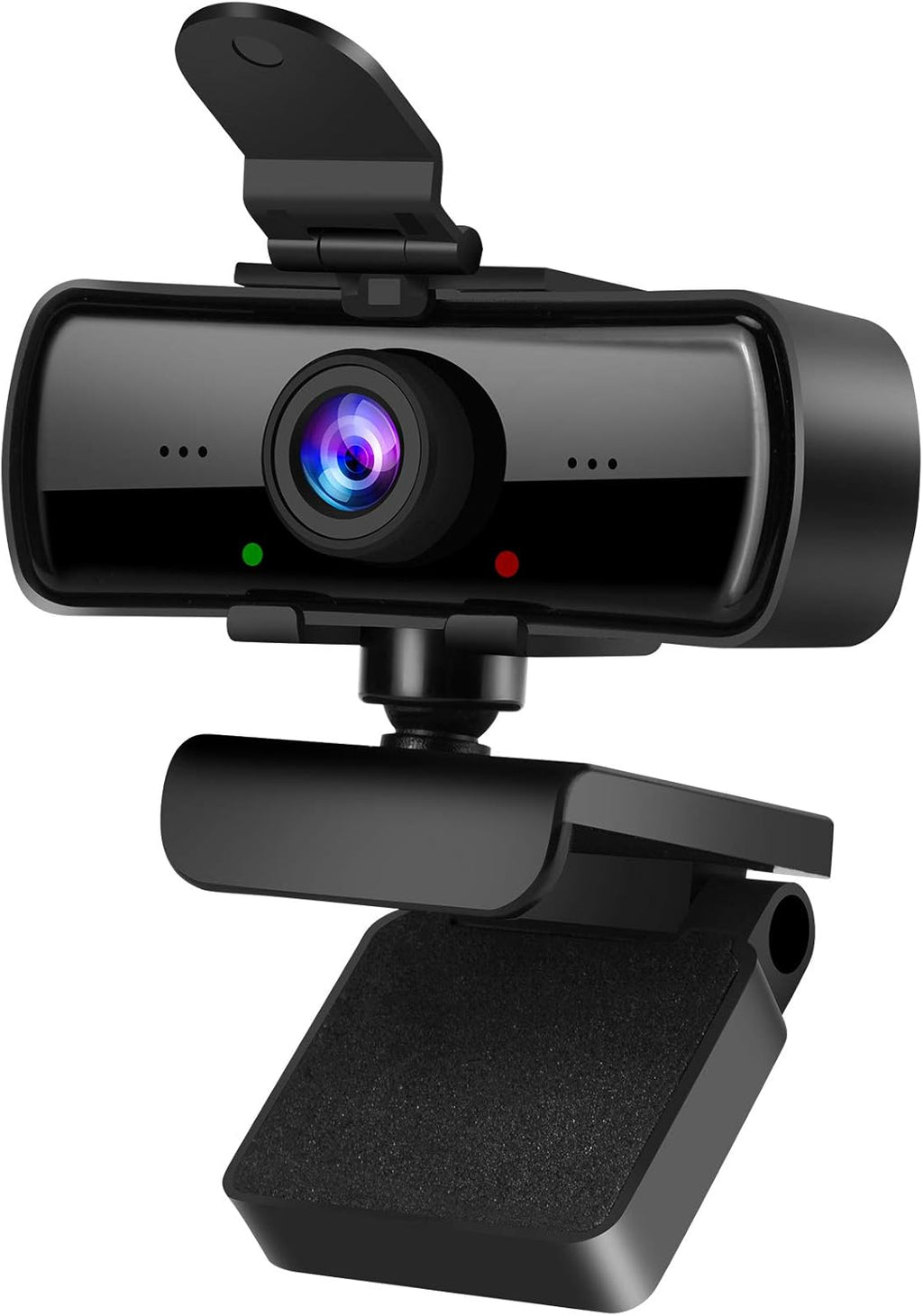 1080P HD Webcam with Microphone and Privacy Cover, USB Plug & Play Computer Camera, 120° Wide Angle Fixed Focus Web