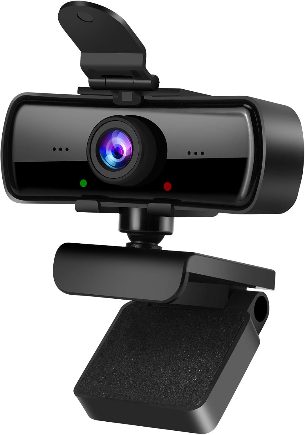 1080P HD Webcam with Microphone and Privacy Cover, USB Plug & Play Computer Camera, 120° Wide Angle Fixed Focus Web