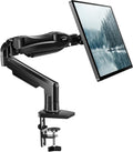 FlowLift Single Monitor Mount, 13 to 32 Inch Monitor Arm, Adjustable Monitor Stand, Vesa Mount with Clamp and Grommet