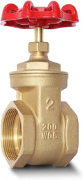 2" NPT Gate Valve, Heavy Duty, Brass, Female x Female Thread, DN50