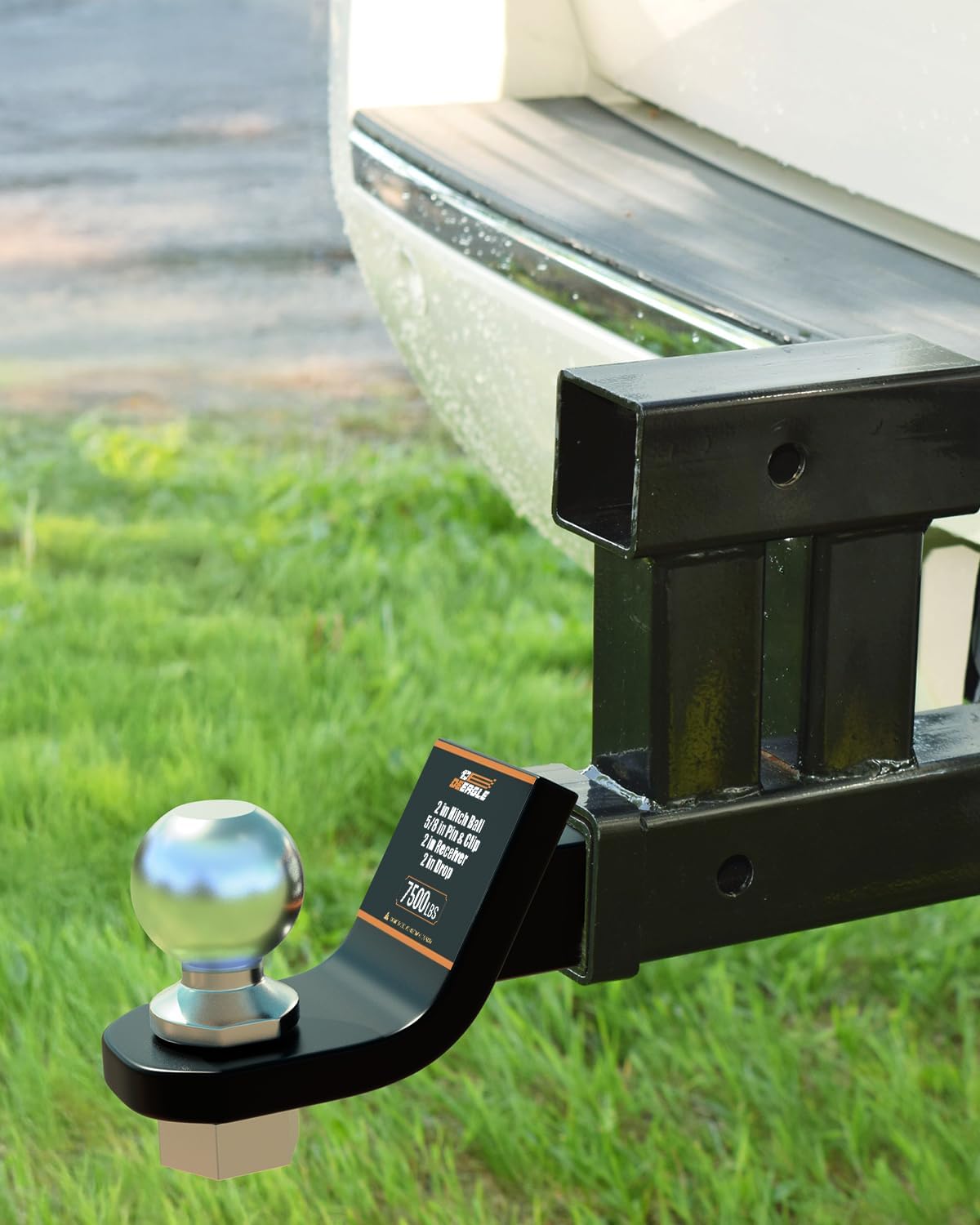 2 Inch Trailer Ball Hitch, Fits 2 in Receiver 7500lbs
