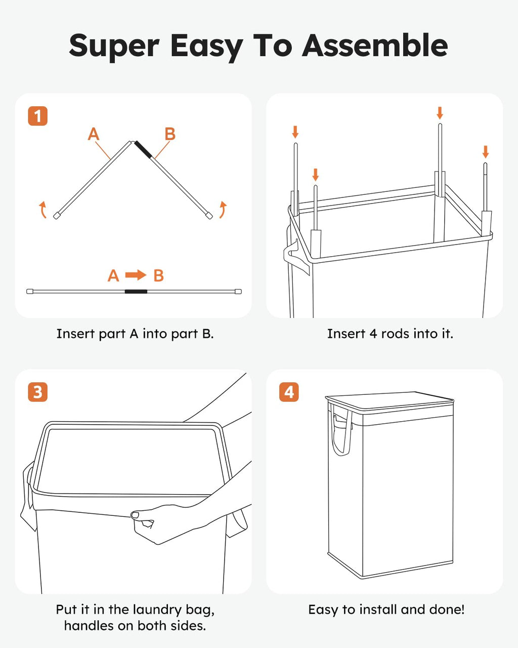 90L Laundry Hamper with Lid, Large Collapsible Laundry Basket