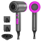 Professional Ionic Hair Dryer with Diffuser & Nozzle | Low Noise