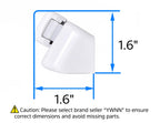 Folding Casement Window Crank Handle with Snap-On Cover – White – Compatible with Multiple Window Operators (Left)
