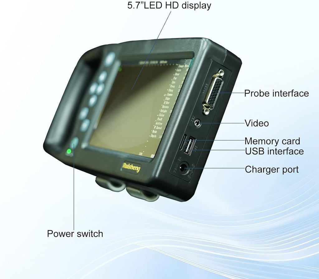 A8 Portable Veterinary Ultrasound Machine for Pregnancy Check,5.7” HD Display,Beginner-Friendly Handheld Scanner for