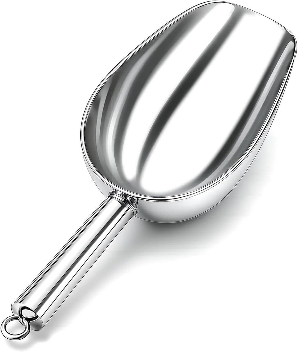 24oz Stainless Steel Ice Scoop, Large Metal Ice Scoop