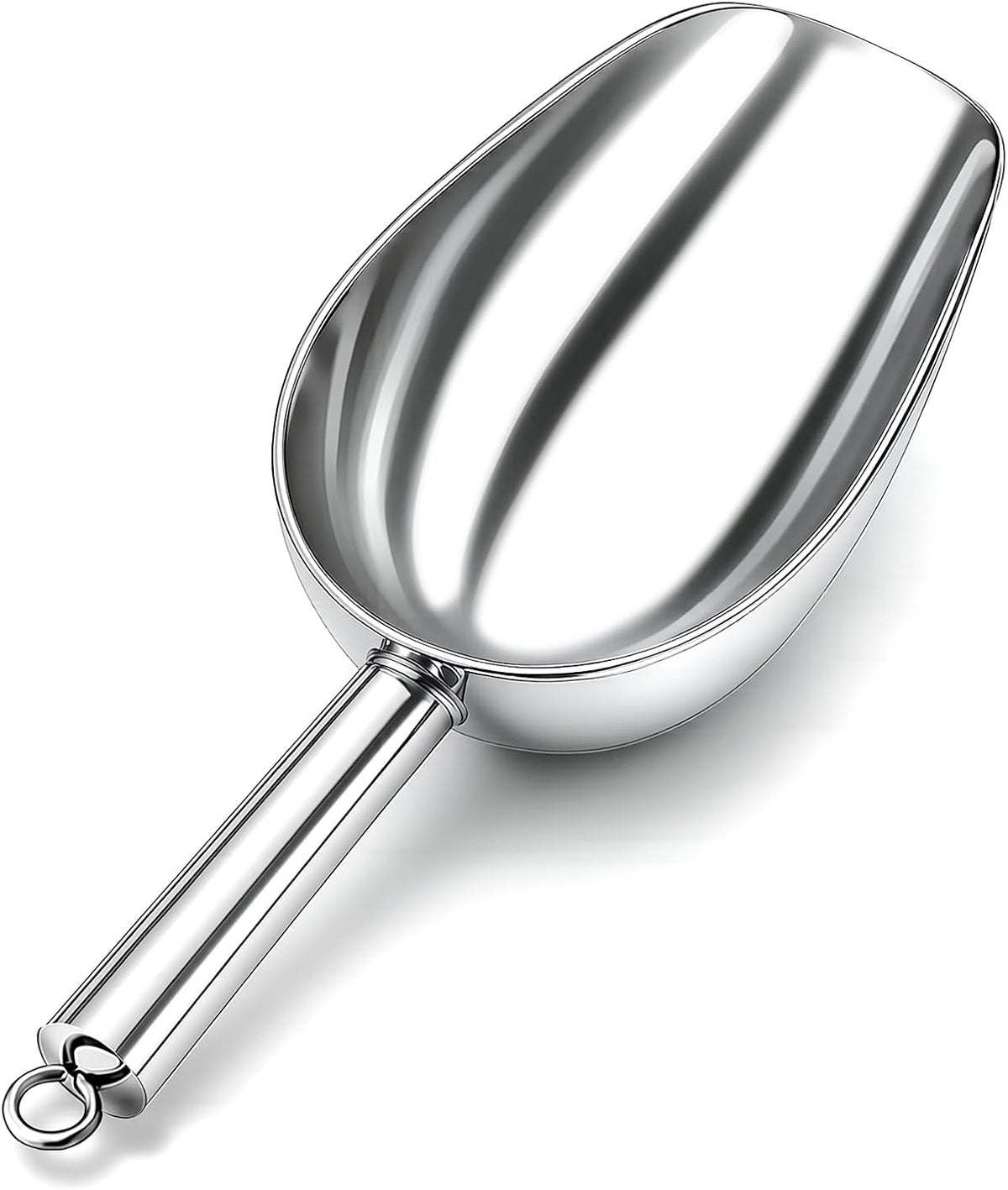 24oz Stainless Steel Ice Scoop, Large Metal Ice Scoop