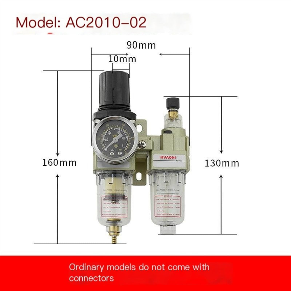 Air Processor AC2010-02 Pneumatic Component Filter Two-Piece AC3010-03/4010-04(AC2010-02uncovered)