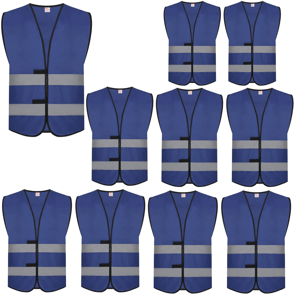 High Visibility Reflective Safety Vest Bulk 10 Pack