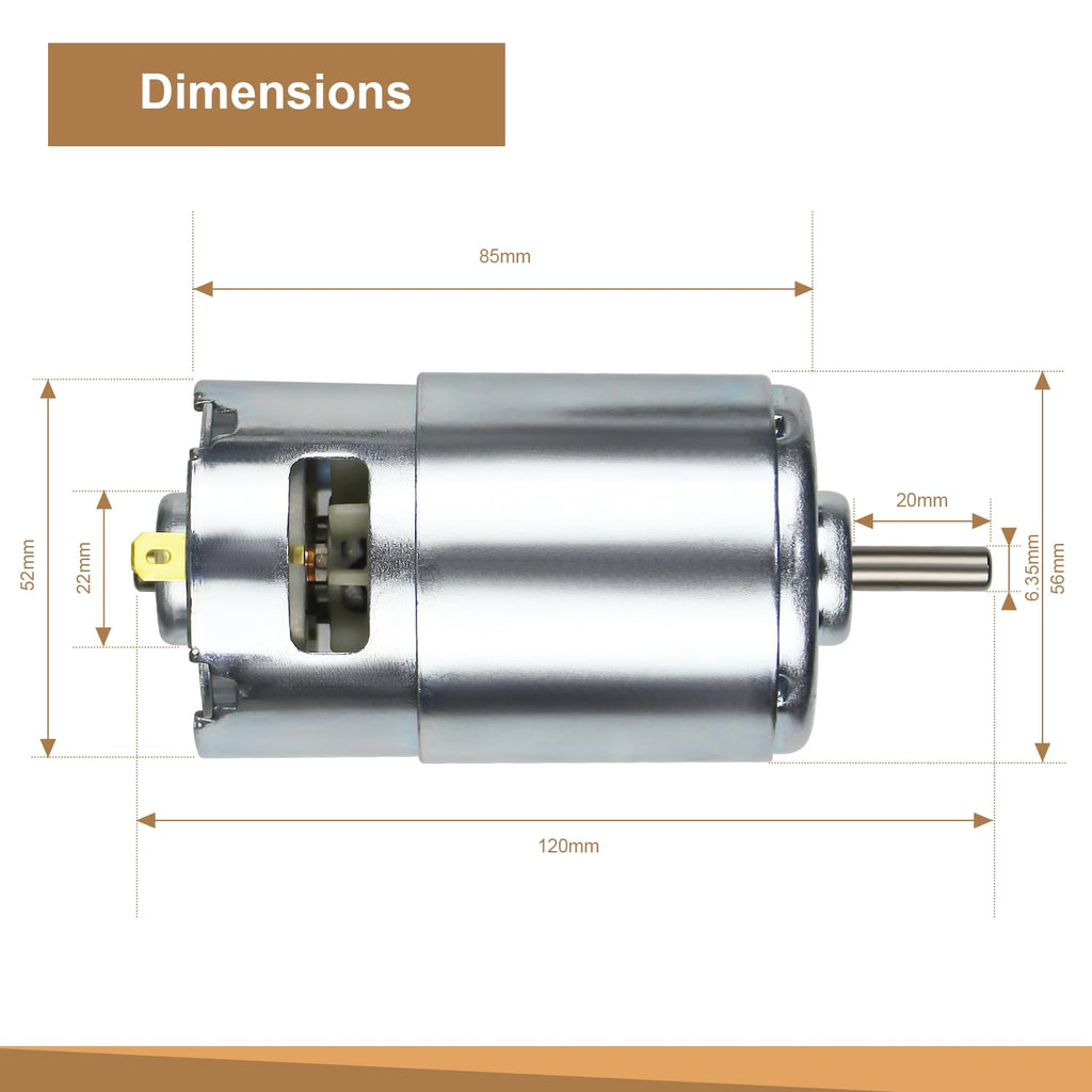 RATTMMOTOR DC Motor CNC 997 Spindle Motor 400W 12-48VDC 0.99N.m