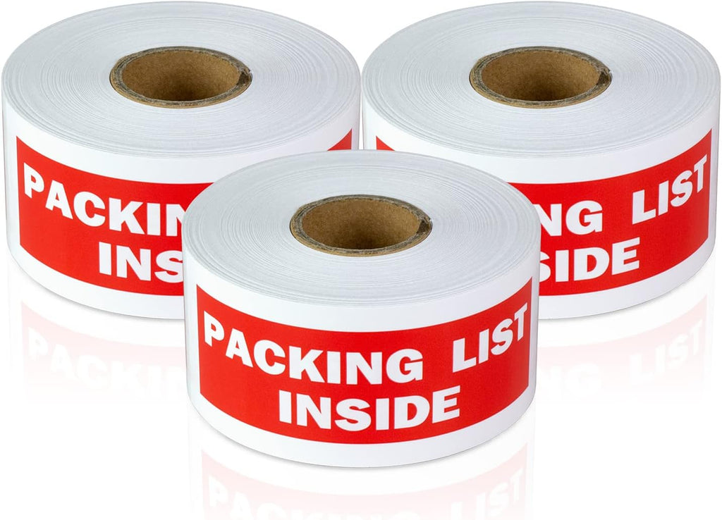 Packing List Labels, 1.5 x 4 inch, Red, 900 Labels