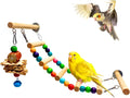 Bird Ladder for Cage, Natural Wooden Parrot Climbing Ladder | Parakeet Perch, Chew Toys for Parrot Conure Cockatiel