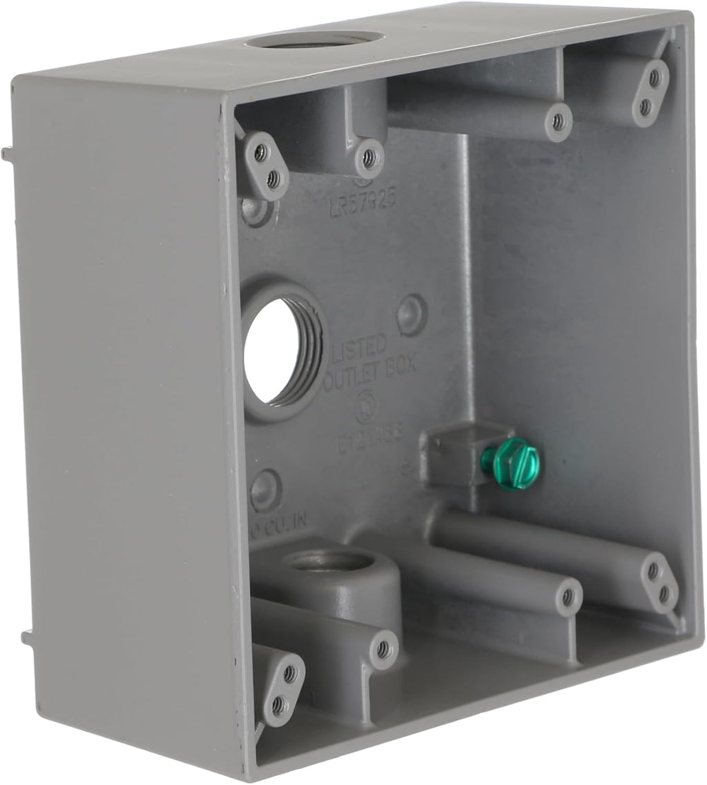 Bell Weatherproof 5333-0 2 - Gang Weatherproof 3 Outlet Box Gray