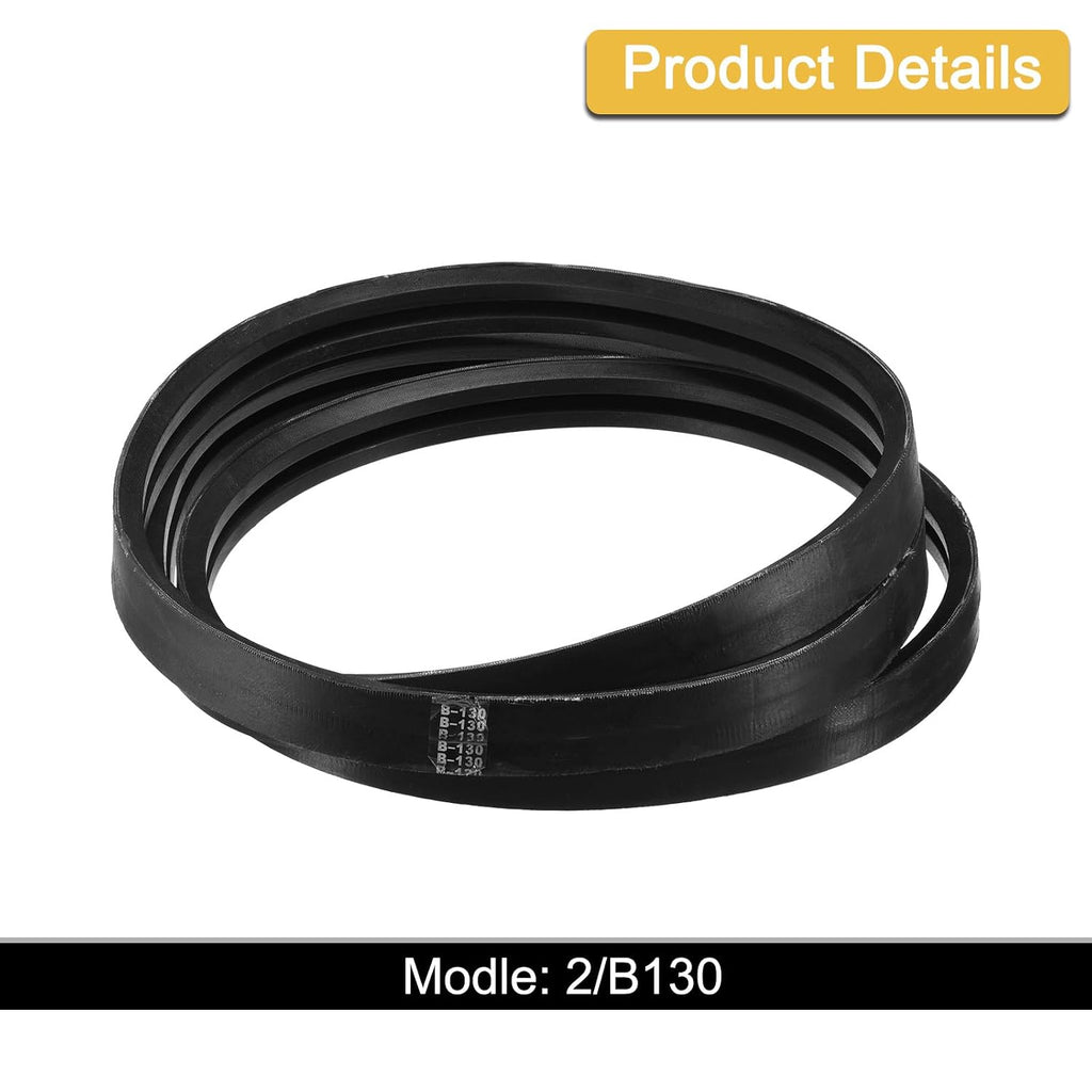 uxcell 2/B130 Classic Wrapped 2 Banded 133" Outer Circ B Profile V-Belt