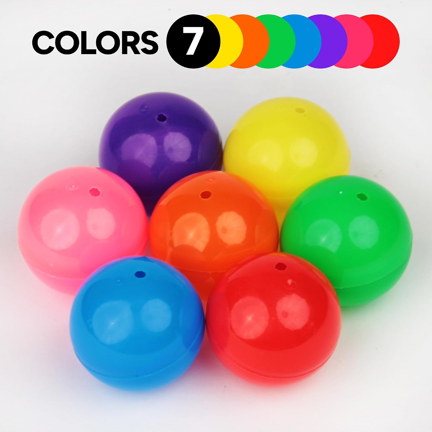 Capsule Vending Machine Colored Round Capsules Empty 100 pcs 2 inch - Gumball Machine Capsules Bulk Party Favor