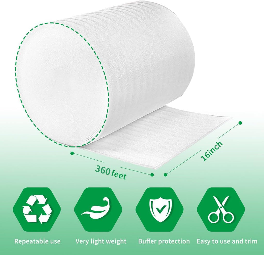 Moving Supplies, Foam Wrap Roll 16" Wide x 360' Length