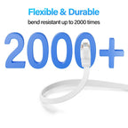 Cat 6 Flat Ethernet Cable 50 FT, UTP 10Gbps High-Speed Cat6 Ethernet Cable, Pure Copper Cat 6 Cable, Long Ethernet