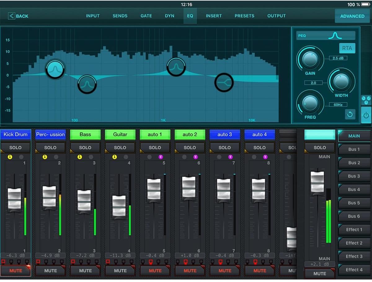 X AIR XR18 18-Channel, 12-Bus Digital Mixer for iPad/Android Tablets with 16 Programmable Midas Preamps, Integrated