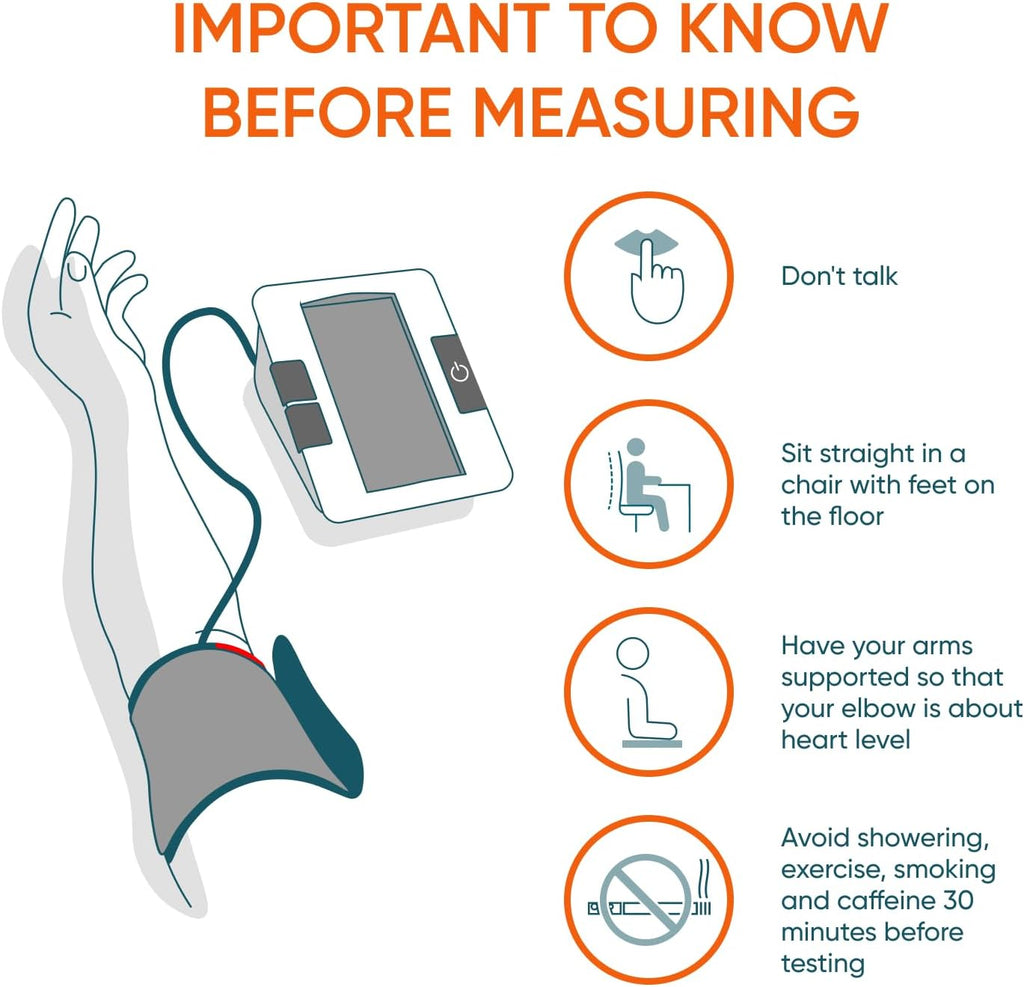 Premium Blood Pressure Monitor for Home Use – Smart, Reliable & Easy to Use, Adjustable Arm Cuff (8.75–16.5")