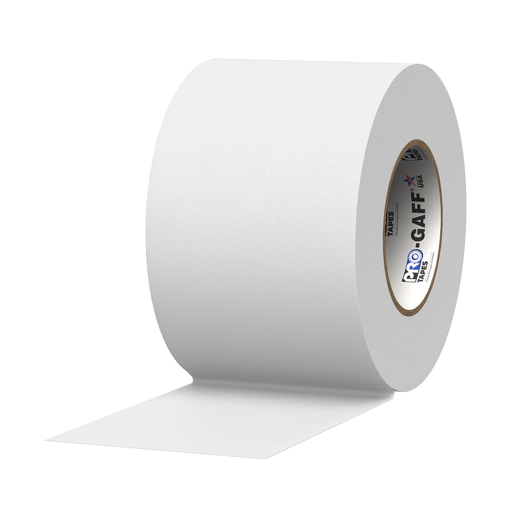 4" Width ProTapes Pro Gaff Premium Matte Cloth Gaffer's Tape With Rubber Adhesive, 11 mils Thick, 55 yds Length