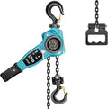 Manual Lever Chain Hoist 3/4 Ton 1650 lbs Lever Hoist 5 ft Ratchet Chain Puller Hoist|2 Heavy Duty Hooks G80