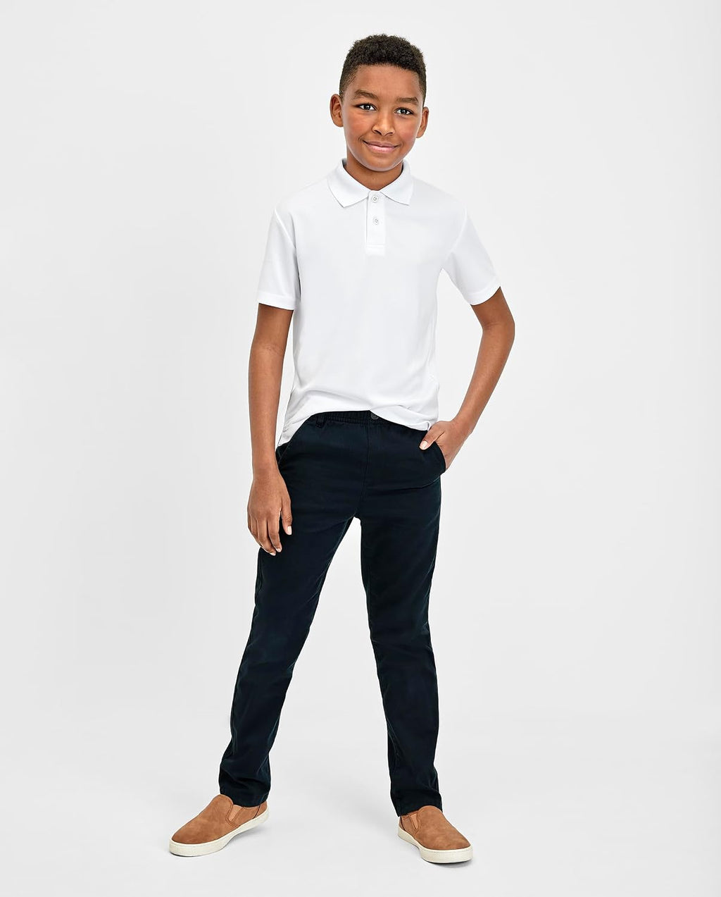 Boys' Short Sleeve Pique Polo, 10 Pack
