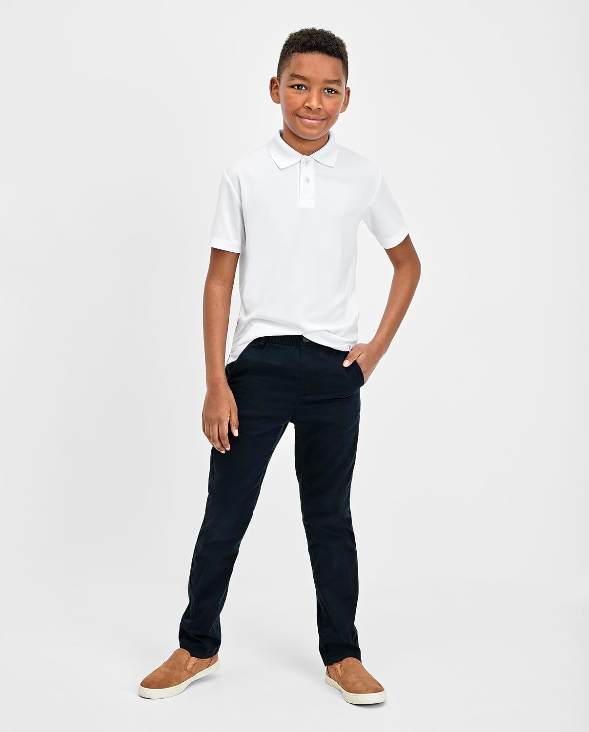 Boys' Short Sleeve Pique Polo, 10 Pack