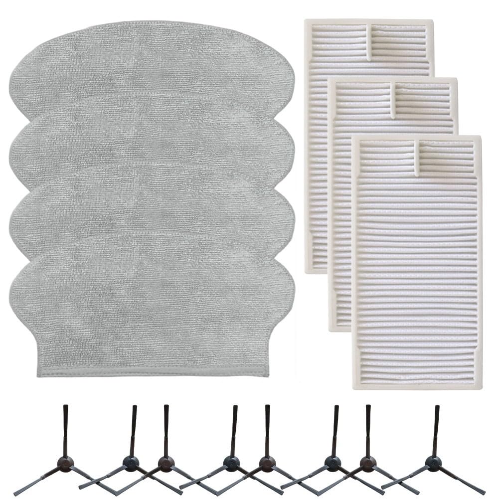 Emiif Filter, Mop Cloth, Side Brush Set for Eureka NER600 Vacuum
