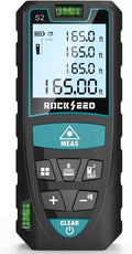 Laser Measure 50M/165ft,RockSeed Digital Laser Distance Meter with 2 Bubble Levels,Portable M/in/Ft Unit Switching